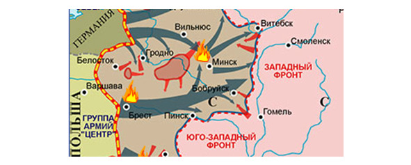 Белостокский котел 1941 карта