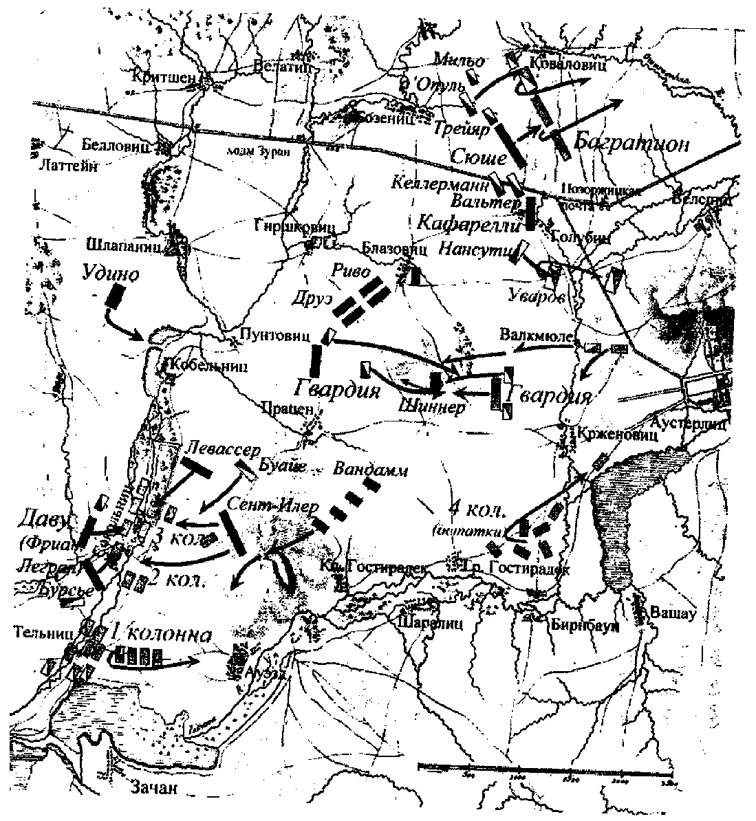 Битва под аустерлицем карта