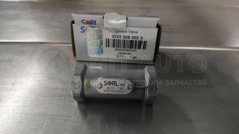Клапан обратный M22x1.5 ЛиАЗ 5292/6213/6274/Волгабас 5270/6271 от SORL, артикул — 35250080020