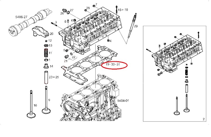 Прокладка ГБЦ Ивеко Дейли *original от IVECO, артикул — 504093499