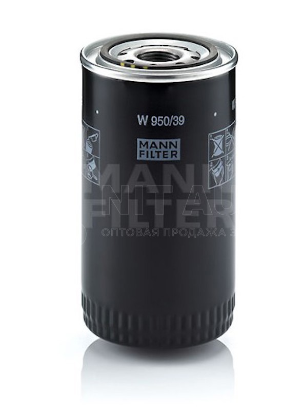 Фильтр масляный H171 Ø93mm M27x2 CUMMINS/DAF/IVECO от MANN-FILTER, артикул — W950/39