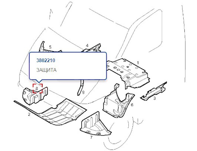 Подкрылок передний правый /IVECO Daily от IVECO, артикул — 3802210