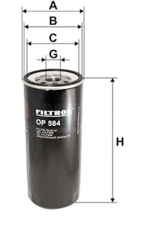 Фильтр масляный OP584 от FILTRON, артикул — OP584