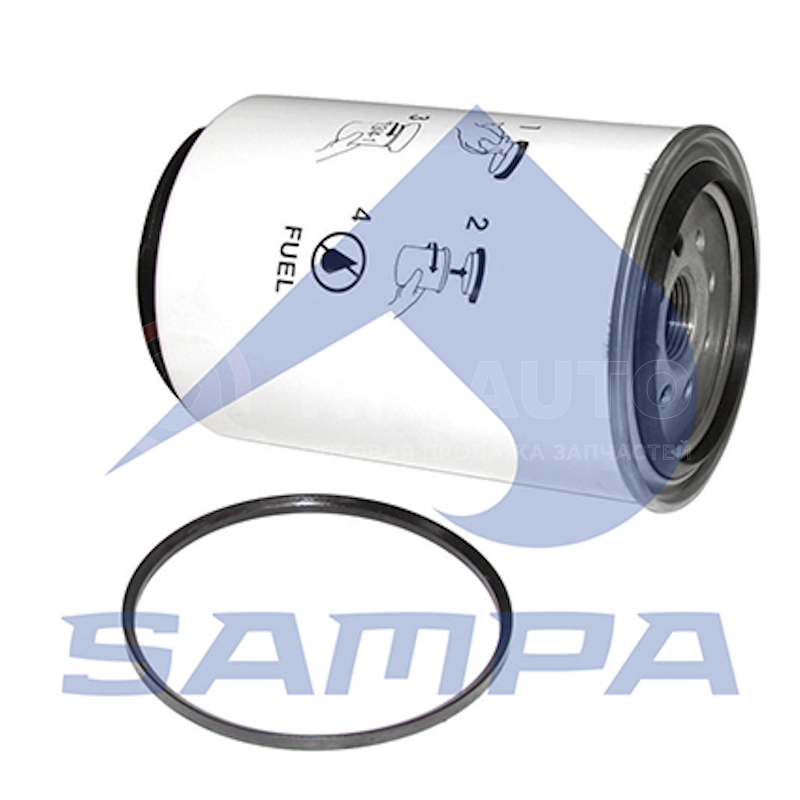 Фильтр топливный; сепаратор H160 D107 DAF, Scania, Volvo от Sampa, артикул — 202.426-01