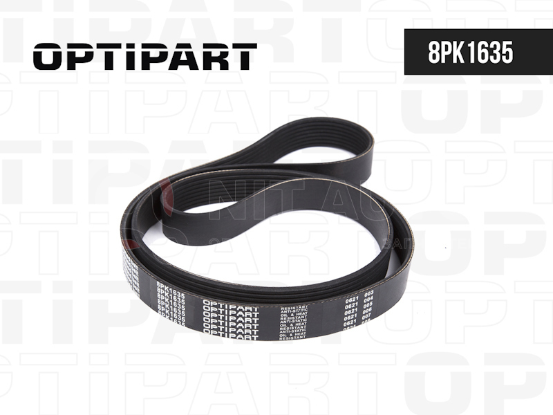 Ремень 8PK1635 поликлиновой от OPTIPART, артикул — 8PK1635