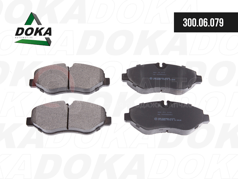 Колодки тормозные дисковые комплект 29229, 163,3x67,1x20,3mm Iveco Daily от DOKA, артикул — 300.06.079