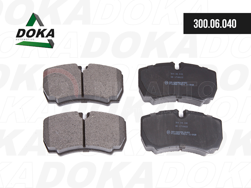 Колодки тормозные задние дисковые Iveco Daily III/Ford Transit от DOKA, артикул — 300.06.040