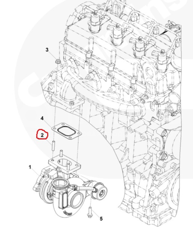 Шпилька турбокомпрессора Cummins ISF2.8 от CUMMINS, артикул — 3929755