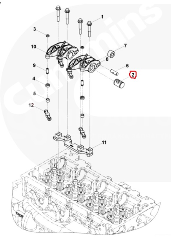 Ось коромысла ISF2.8 x4*  FOTON A+ от FTN, артикул — 5255568