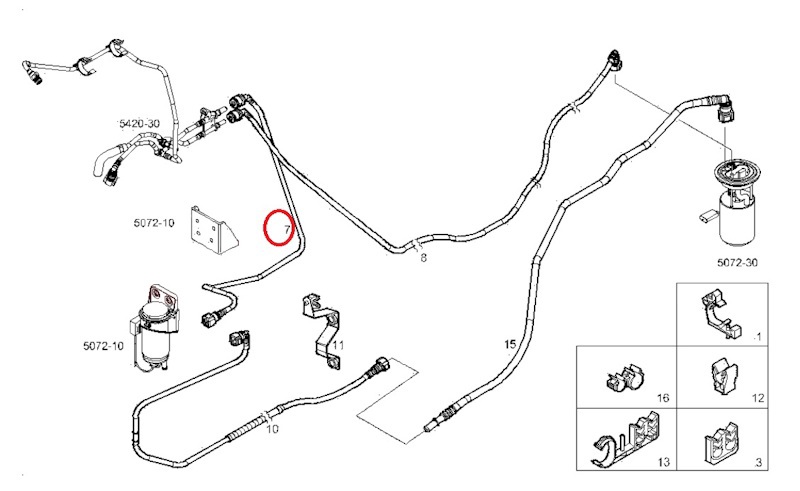 Трубка топливная от IVECO, артикул — 5801637997