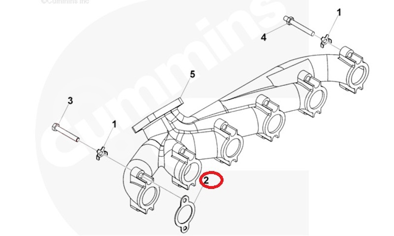 Прокладка выпускного коллектора от CUMMINS, артикул — 3929012