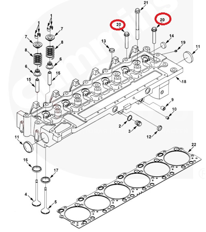 Болт ГБЦ M14X2.00X80 от DCEC, артикул — 3917729