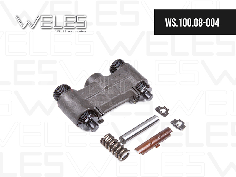 Мост толкателей суппорта в сборе SB6/SB7 мост/втулки резьбовые/палец/пружина/2 скобы/1скоба большая Scania от WELES, артикул — WS.100.08-004