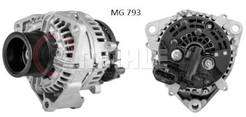 Генератор  28V, 80A,  шкив D 80mm, MERCEDES от MAHLE, артикул — MG793