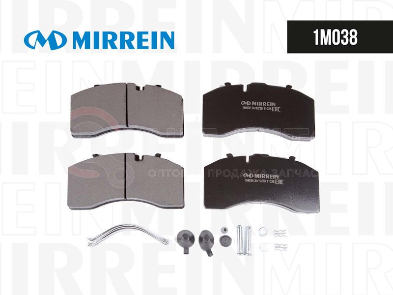Колодки тормозные дискового тормоза от MIRREIN, артикул — 1M038