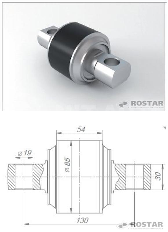 Шарнир реактивной штанги КАВЗ-4270 от ROSTAR, артикул — 180.5544-026