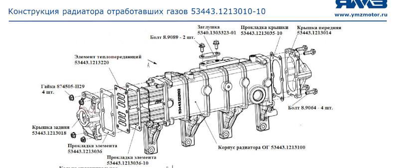 Теплообменник ямз 536 схема