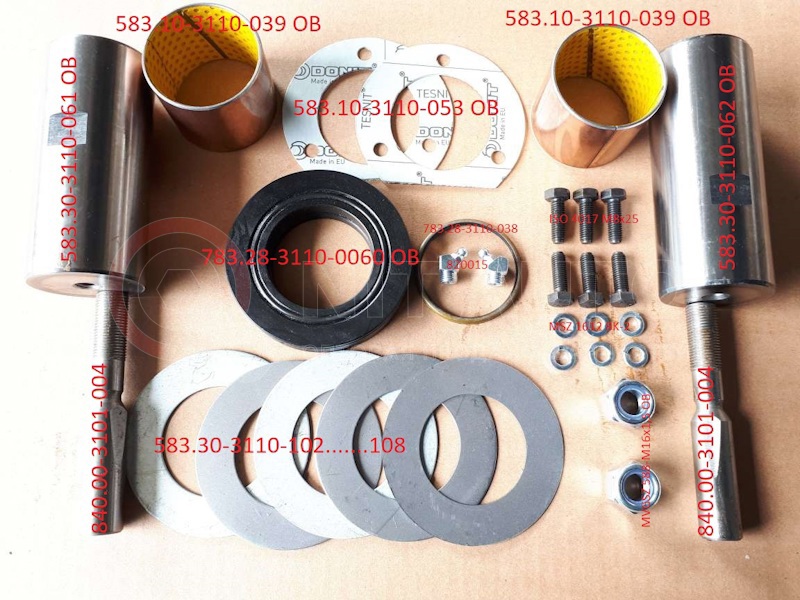 Ремкомплект шкворня передних мостов RABA 783.48 Урал 6370 и RABA 883.39 Ивеко от OMNIBUSZ, артикул — 583.30-3110-063PK.OB
