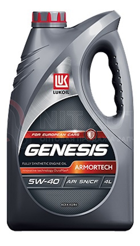 Масло моторное 5W-40 Genesis Armortech API SN 4 л синтетическое от LUKOIL, артикул — 3148675
