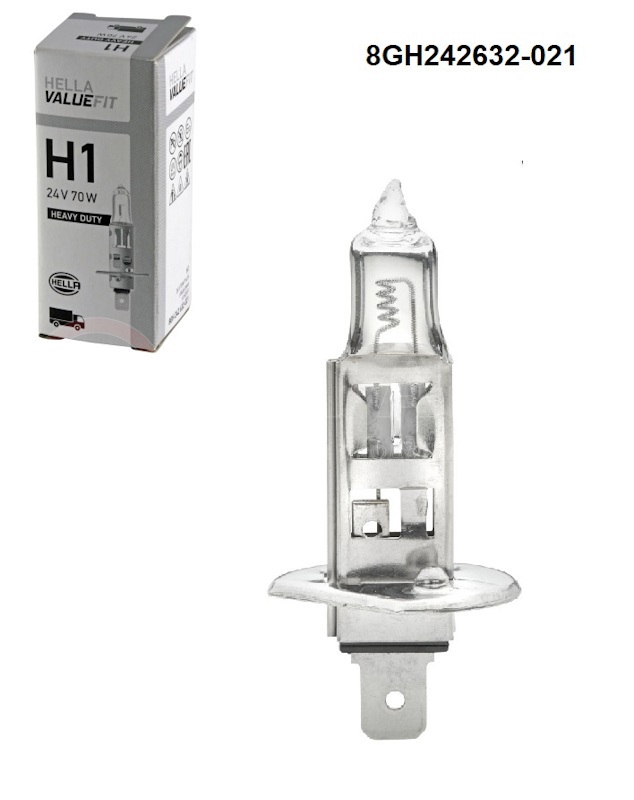 Лампа VALUEFIT, H1 24V 70W P 14,5s от Hella, артикул — 8GH242632-021