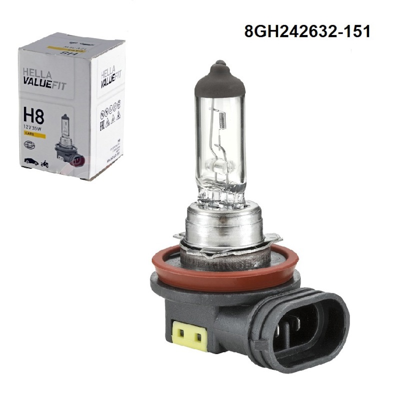 Лампа VALUEFIT, H8 12V 35W PGJ 191 от Hella, артикул — 8GH242632-151