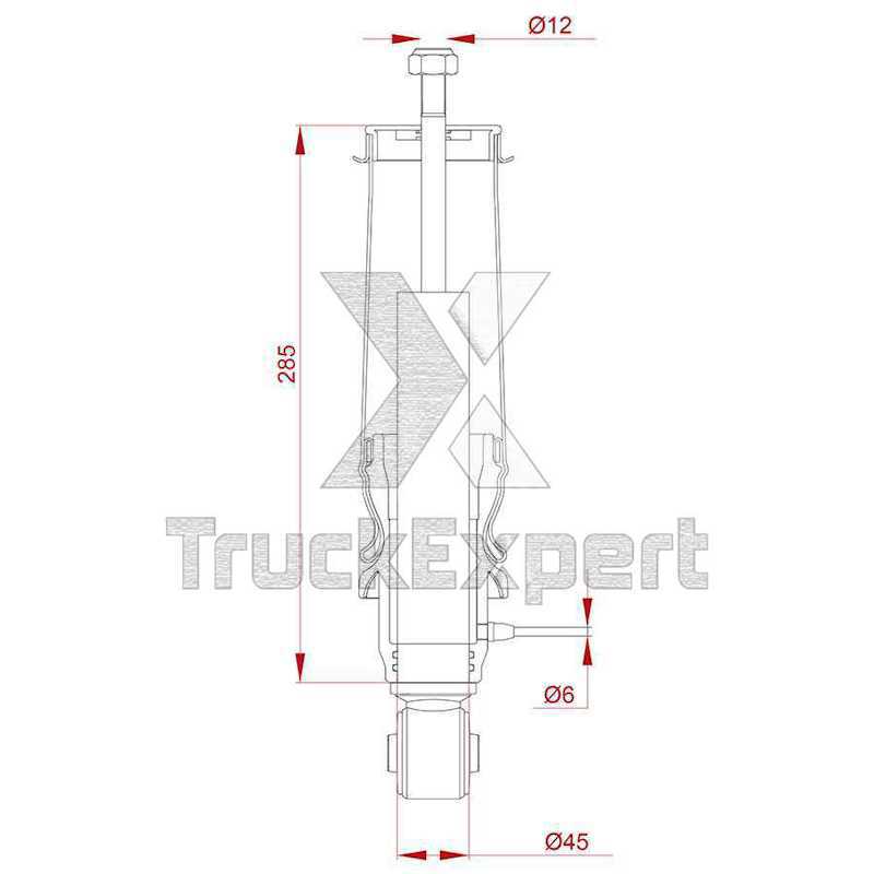 Амортизатор кабины Sachs type пневмо с подушк. 240-332 I/O 12x40 14x50 Scania 3-serie от TruckExpert, артикул — 46722001