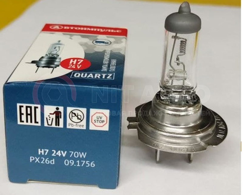 Лампа галогеновая QUARTZ H7 24V 70W PX26d IMPULS LAMP от AUTOIMPULS, артикул — Н724V70W