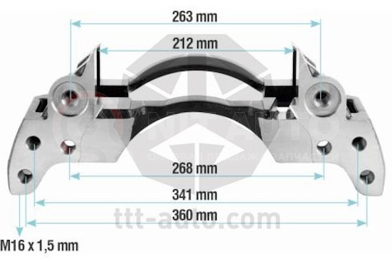 Скоба тормозного суппорта правая wabco pan 19,5 saf axle от TTT-auto, артикул — 20274