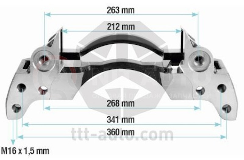 Скоба тормозного суппорта левая 19.5  PAN 19-1 WABCO от TTT-auto, артикул — 20273