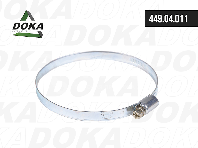 Хомут червячный 080-100 мм. W1 оцинкованная сталь от DOKA, артикул — 449.04.011