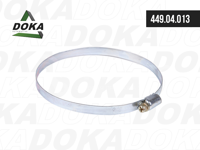 Хомут червячный 100-120 мм. W1 оцинкованная сталь от DOKA, артикул — 449.04.013
