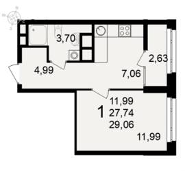 Рязань, Продается 1-к квартира, 15/25 эт., Куйбышевское шоссе, д. 17, Квартиры, На продажу, Шлаковый