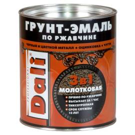 Грунт-эмаль МОЛОТКОВАЯ по ржавчине черная (0,75 л)