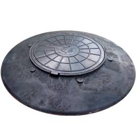 Люк канализационный с конусом D 1000 черный (1,5т)