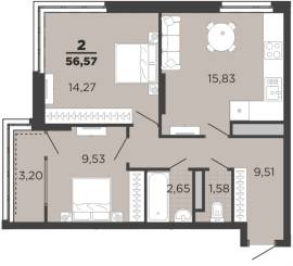 Рязань, Продается 2-к квартира, 12/24 эт., ул Полина, д. 1, Квартиры, На продажу