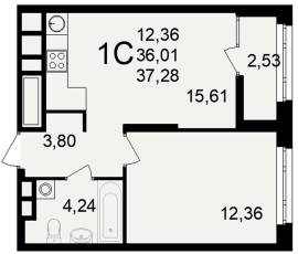 Рязань, Продается 1-к квартира, 20/25 эт., Куйбышевское шоссе, д. 17, Квартиры, На продажу, Шлаковый
