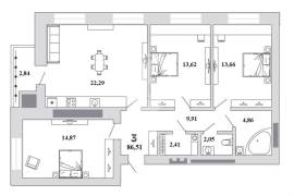 Рязань, Продается 3-к квартира, 7/16 эт., ул Молодцова, д. 24, Квартиры, На продажу, Приокский