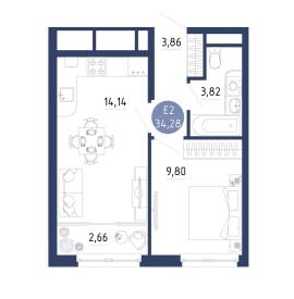 Продается 1-к квартира, 2/18 эт., пр-д Бульвар Оптимистов, Квартиры, На продажу