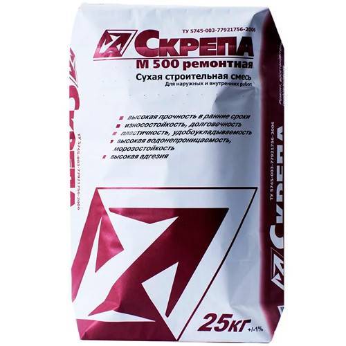 Скрепа М 500 ремонтная крафт-мешок 25кг
