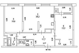 Рязань, Продается 3-к квартира, 18/25 эт., ул Мервинская, д. 37, Квартиры, На продажу, Мервино