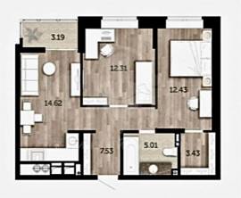 Рязань, Продается 2-к квартира, 3/12 эт., Касимовское шоссе, д. 22, Квартиры, На продажу