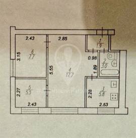Рязань, Продается 2-к квартира, 1/4 эт., ул Пушкина, д. 45 к 2, Квартиры, На продажу