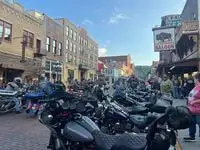 Harleys as far as the eye can see