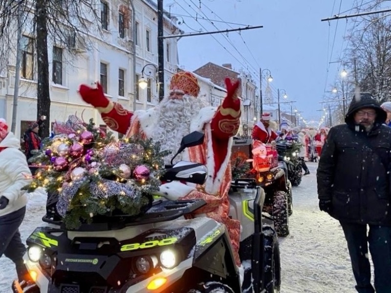 Парад дед Морозов байкеров