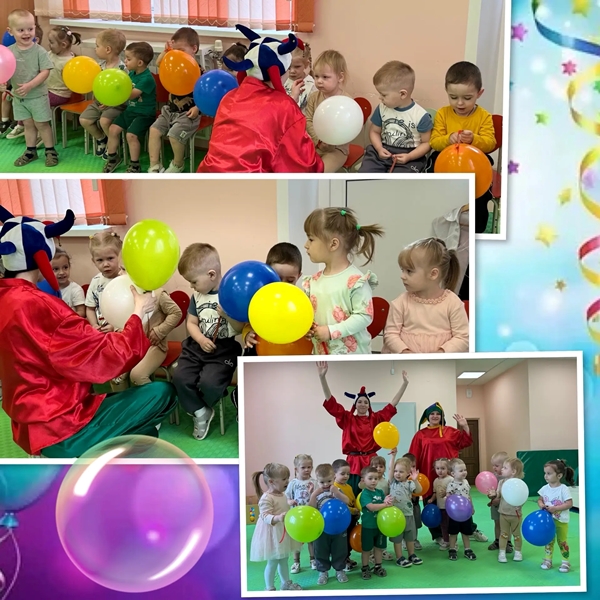 Клоуны Клёпа и Кнопка в гостях у малышей