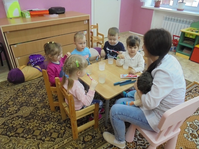 Беседа в первой младшей группе.