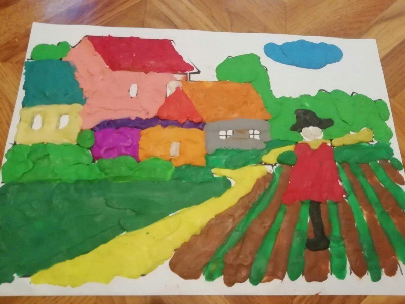 Рисование пластилином