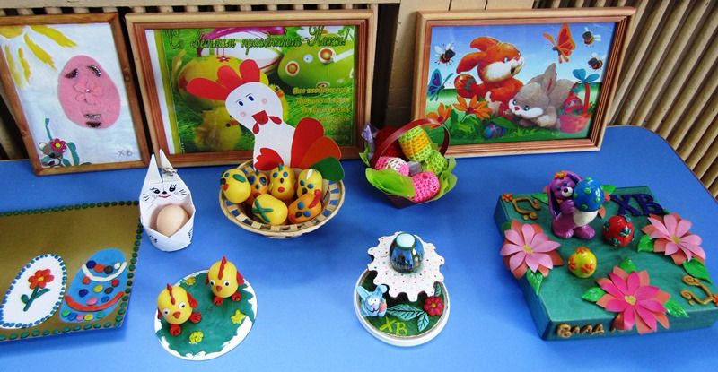 Пасхальная выставка в средней группе 