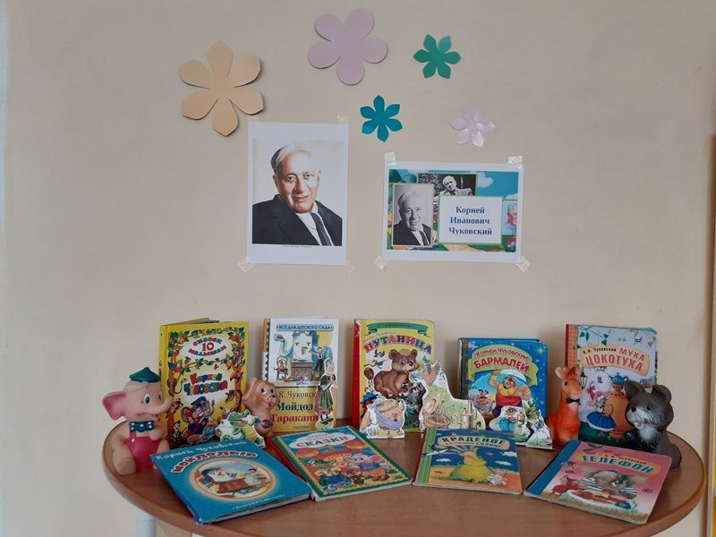 Выставка деткой литературы ко дню Рождения К. И. Чуковского