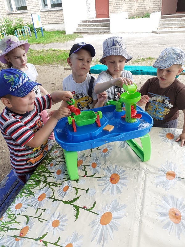 Игры с водой на прогулке Игры с водой на прогулке